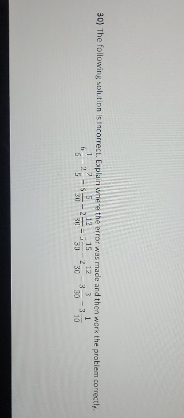 fundamentals of math 1350 chapter 6 quiz rational