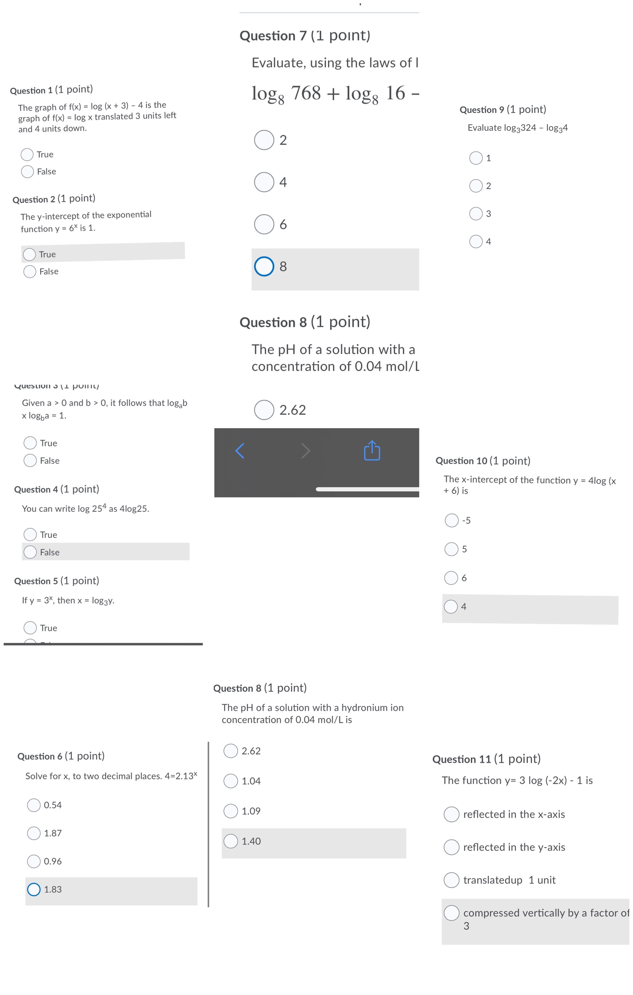 Advance functions 1 to 11 just the right answer