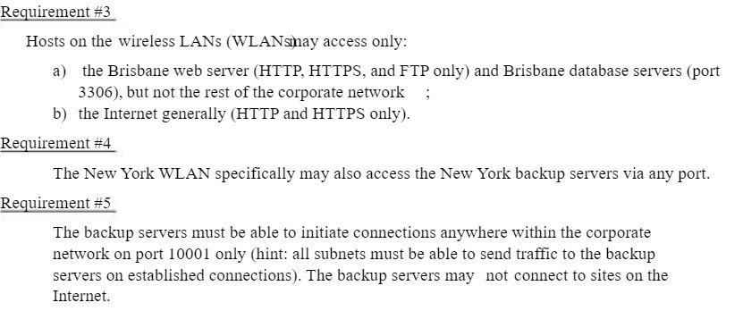 Requirement #3 Hosts on the wireless LANs