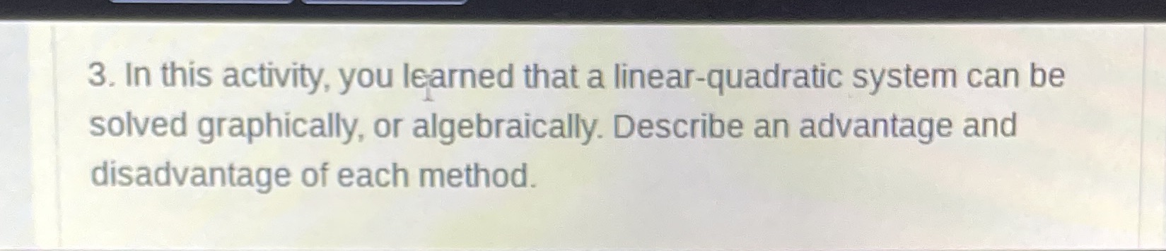 3. In this activity, you learned that a