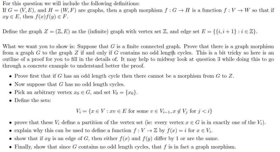 For this question we will include the following