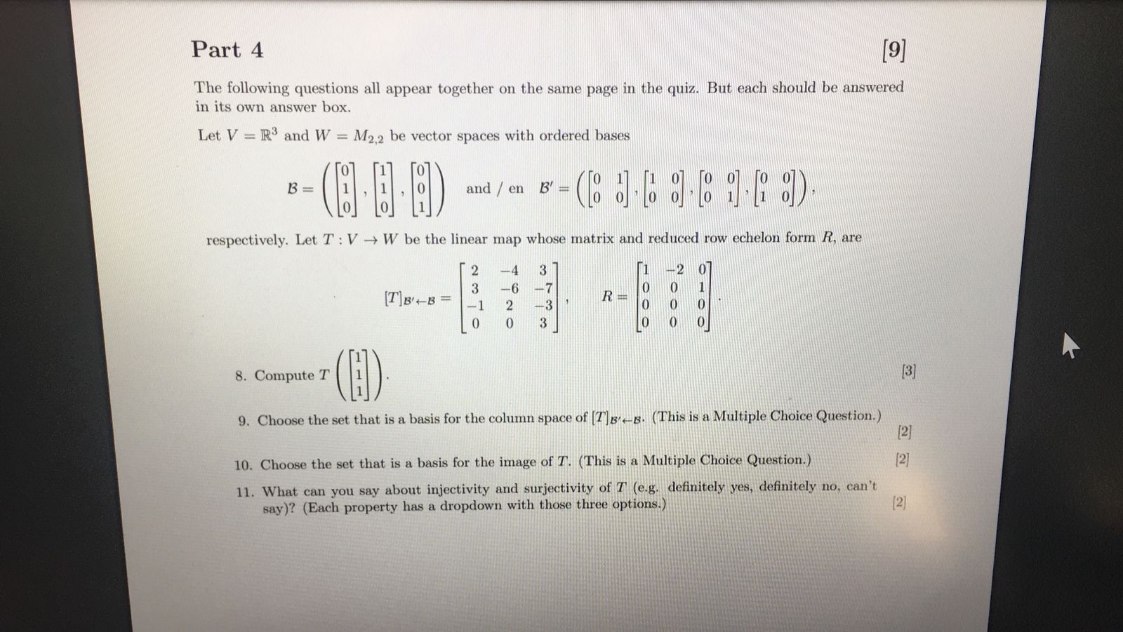 please solve it on page part 8 and 9 Part 4 [9]