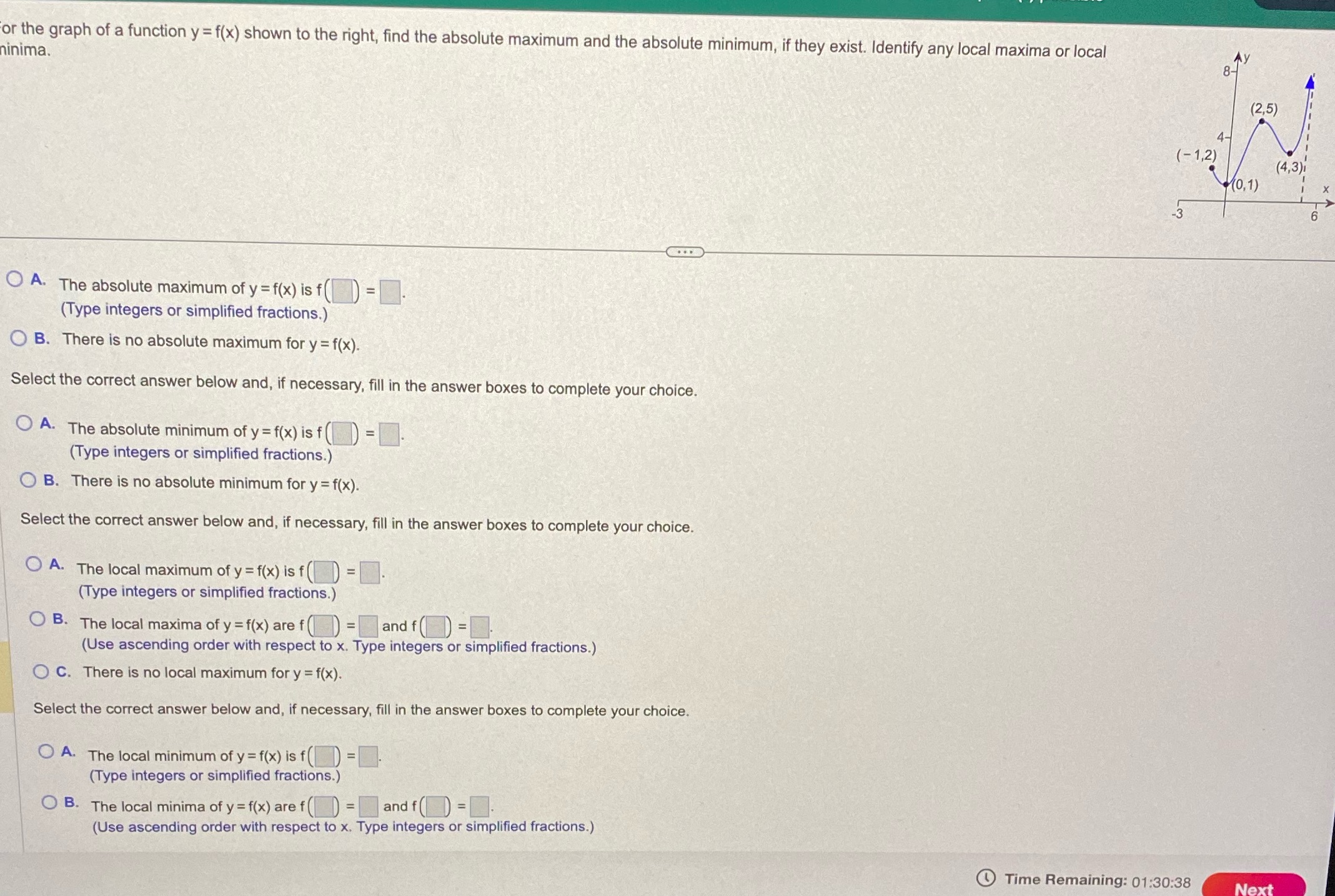 or the graph of a function y = f(x) shown to the