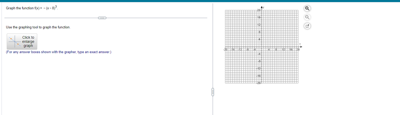 Graph the function f(x) = - (x - 8) Use the