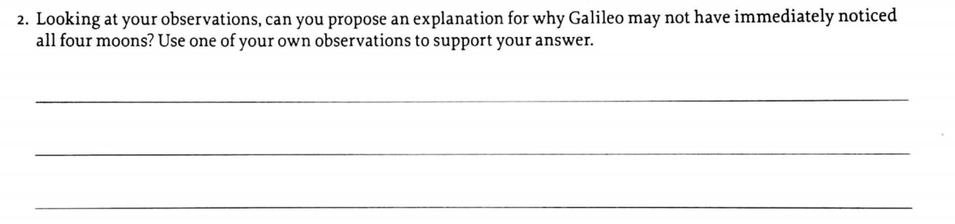 2. Looking at your observations. can you propose