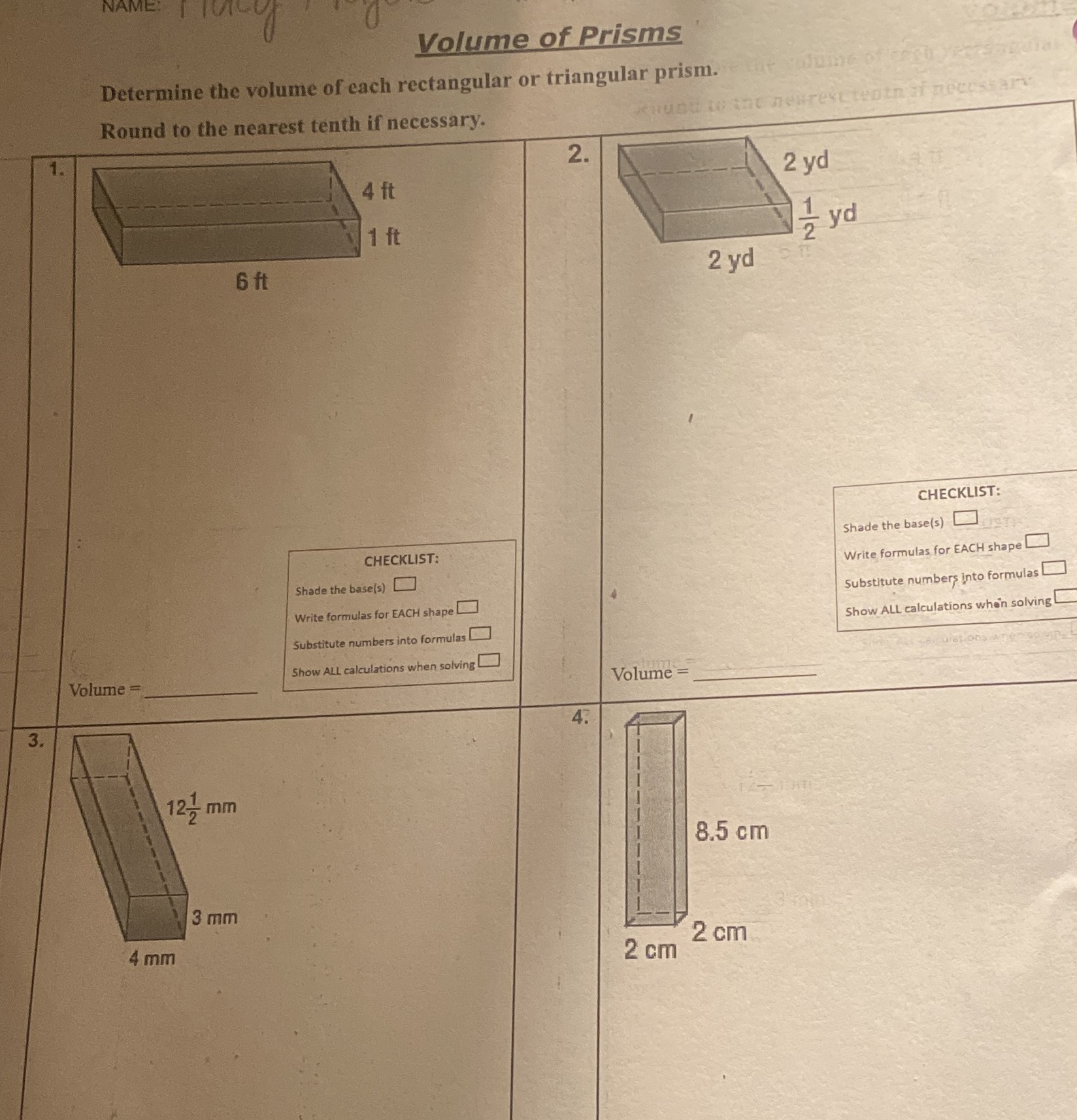 Find the answer to #1-4 please. NAME: 1 1VICE