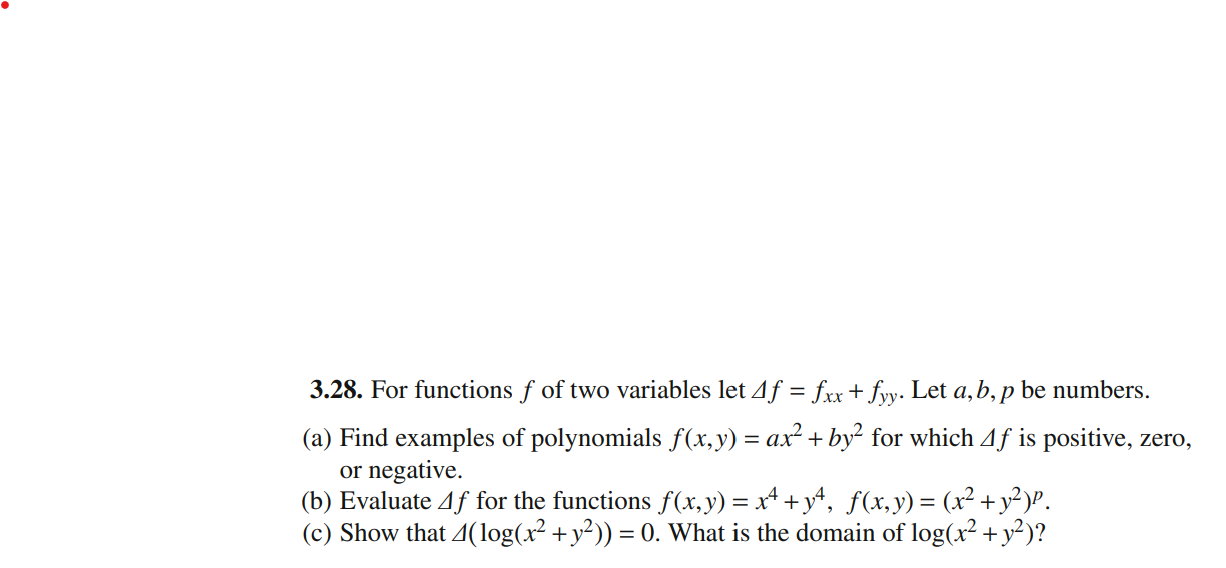 Attached is the question 3.28. For functions f of
