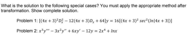 This is on higher order linear differential