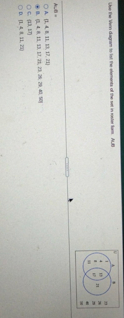 Help Please Use the Venn diagram to list the