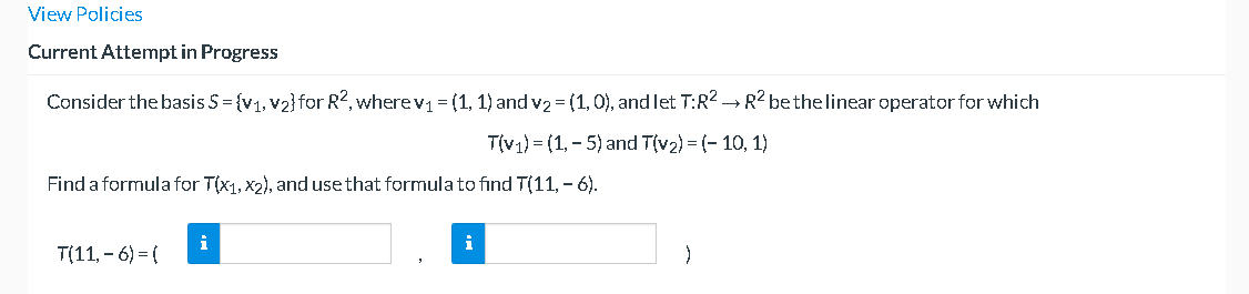 View Policies Current Attempt in Progress