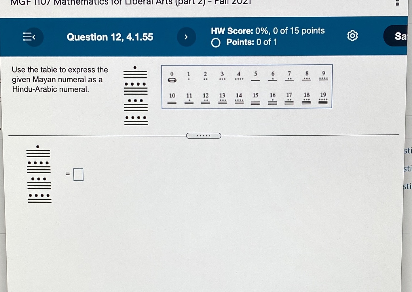 MGF 10/ Mathematics for Liberal Arts (part z) -