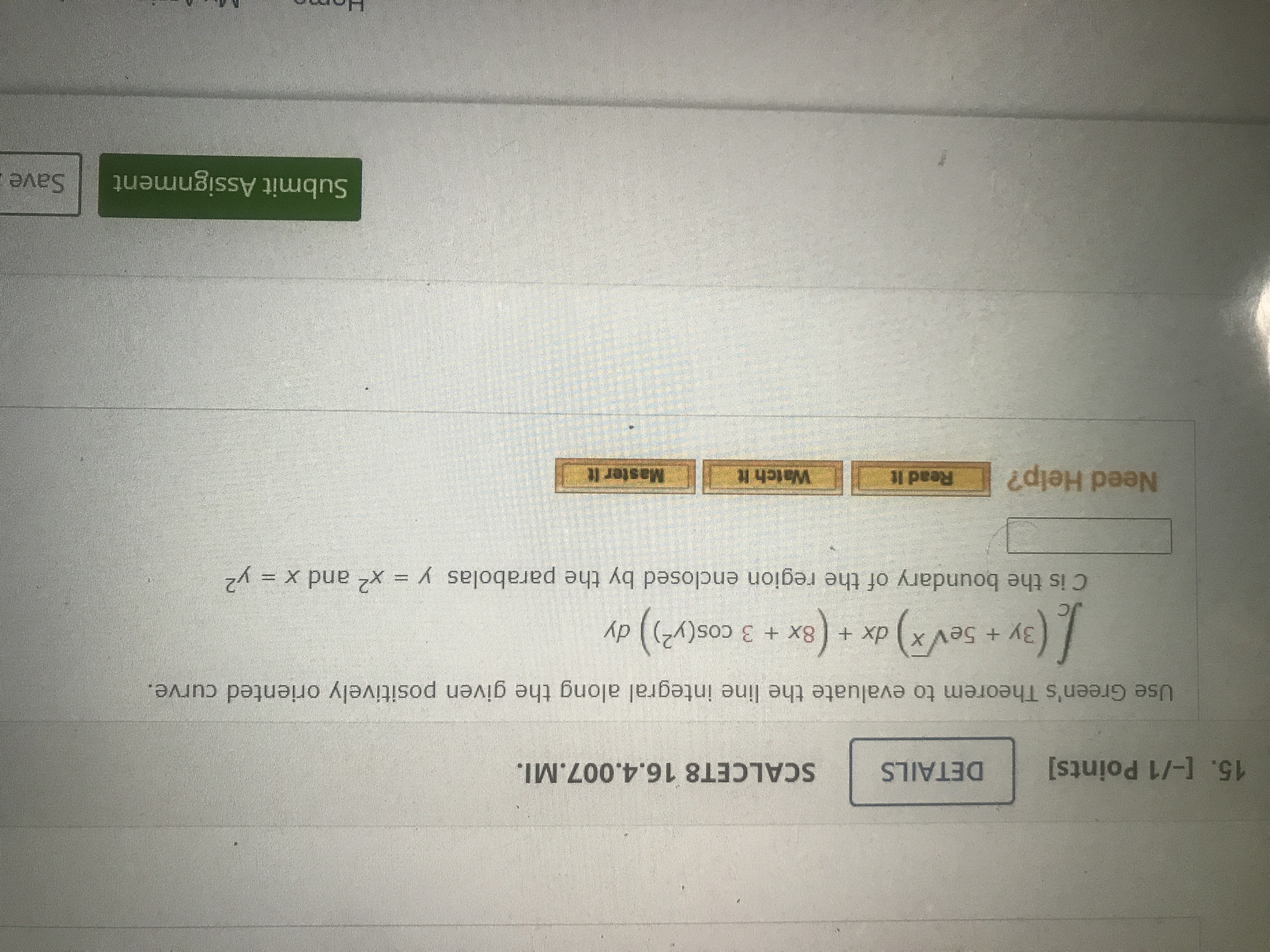 15. [-/1 Points] DETAILS SCALCET8 16.4.007.MI.