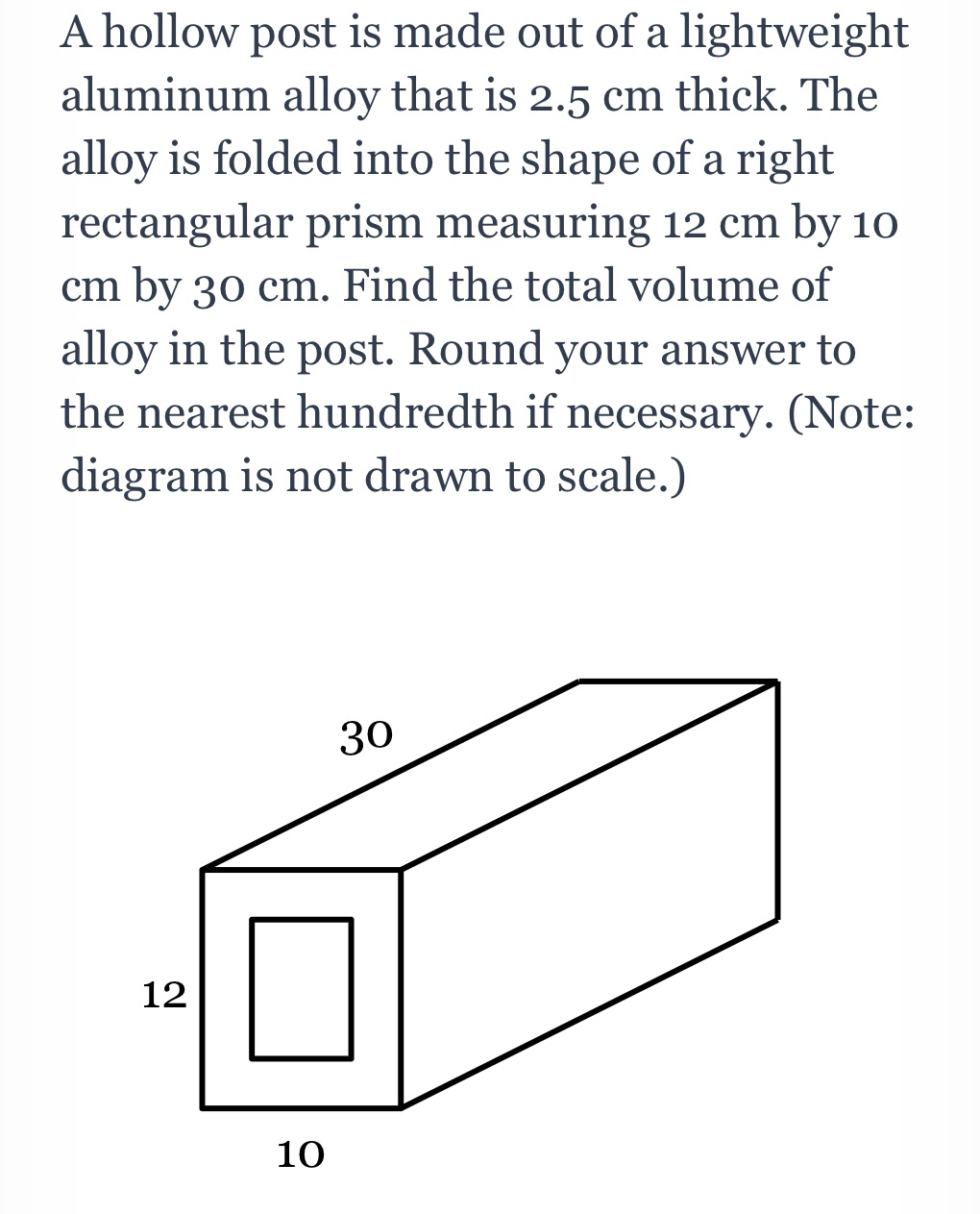 A hollow post is made out of a lightweight