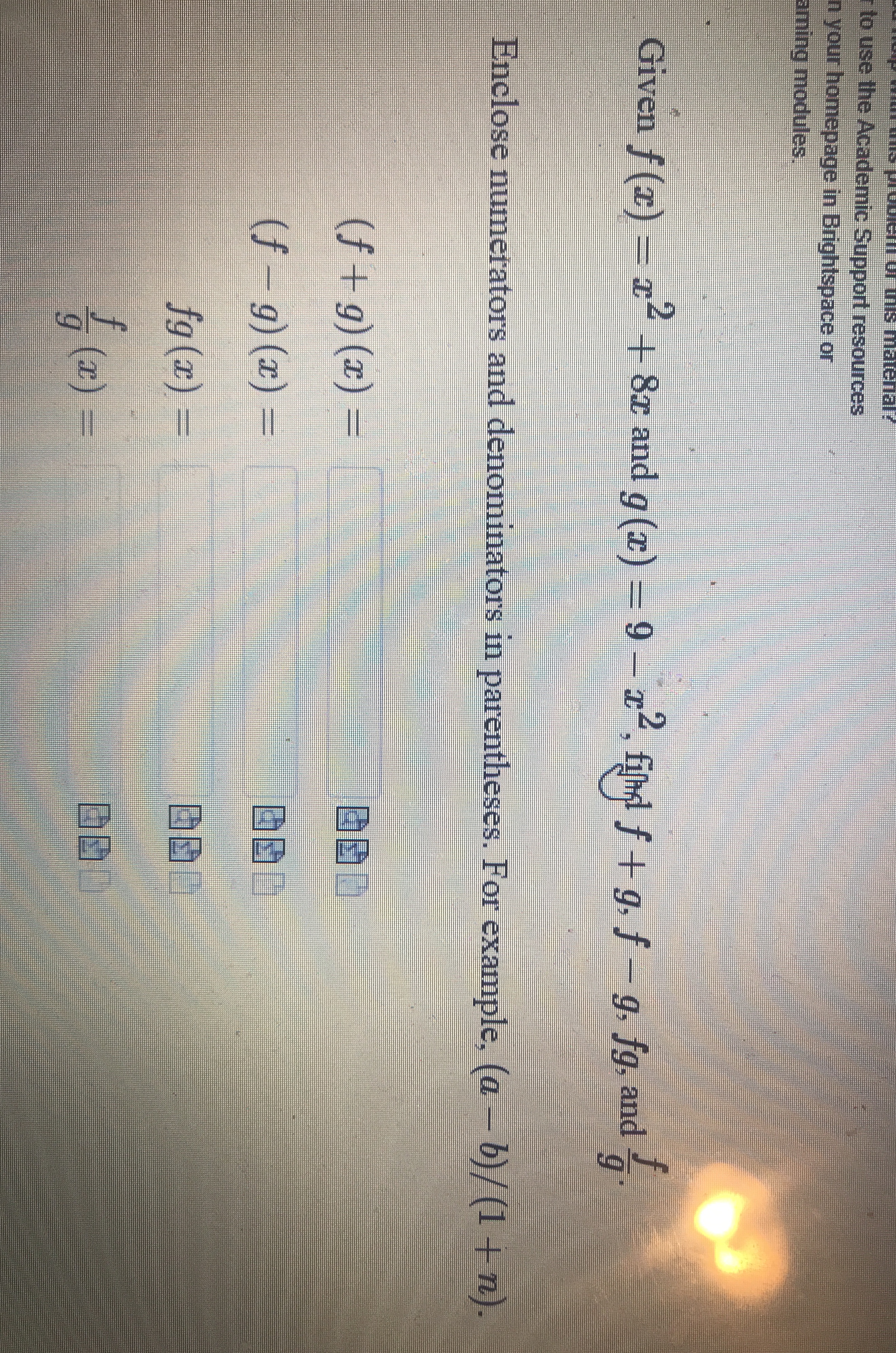 How do I get the functions to use the Academic