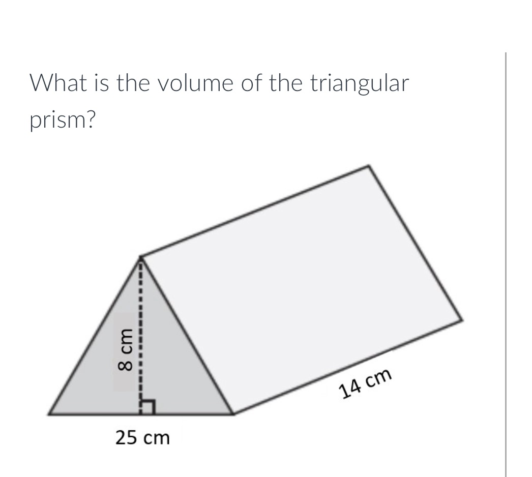 What is the volume of this prism \f