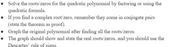 Just need help \fSolve the roots/zeros for the