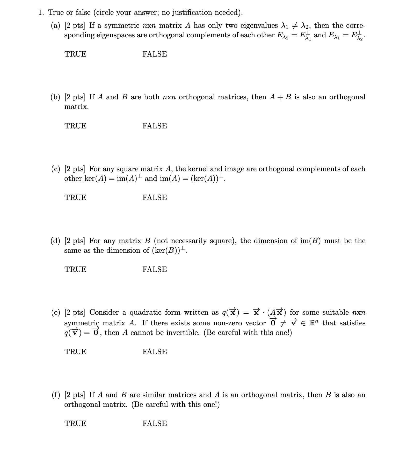 Please show all work and answer all parts to this