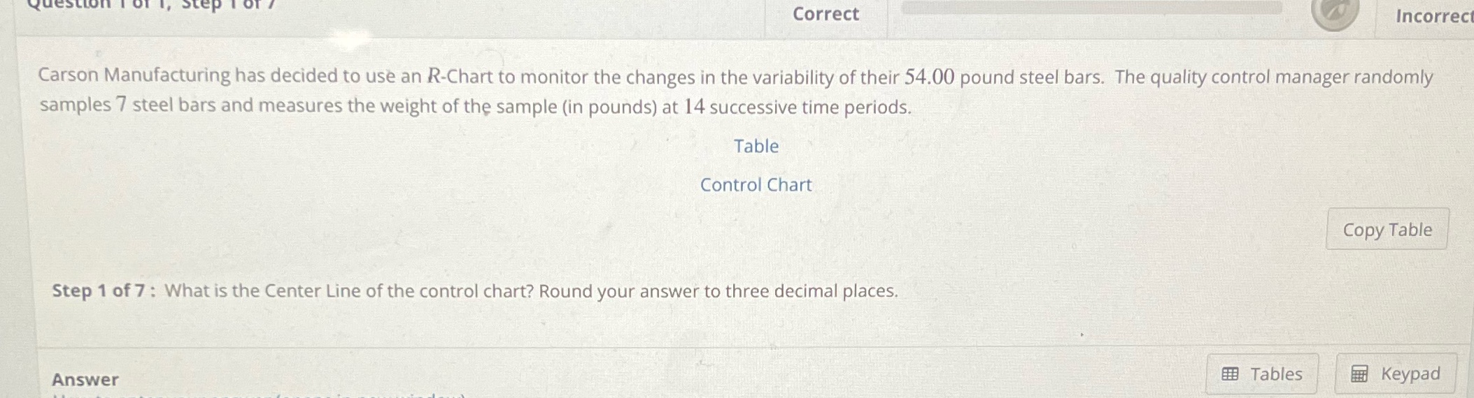 Correct Incorrec Carson Manufacturing has decided