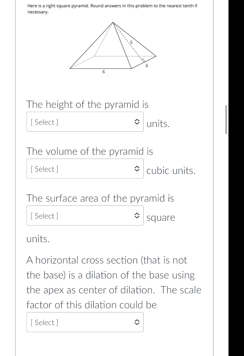 options for blank 1: 5.8, 7.8, 4, 5options for