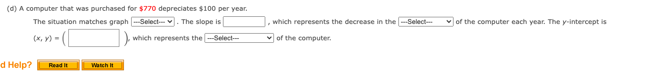 labeled (i), (ii), (iii), and (iv).] Match the