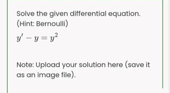 Solve the given differential equation. Hint: