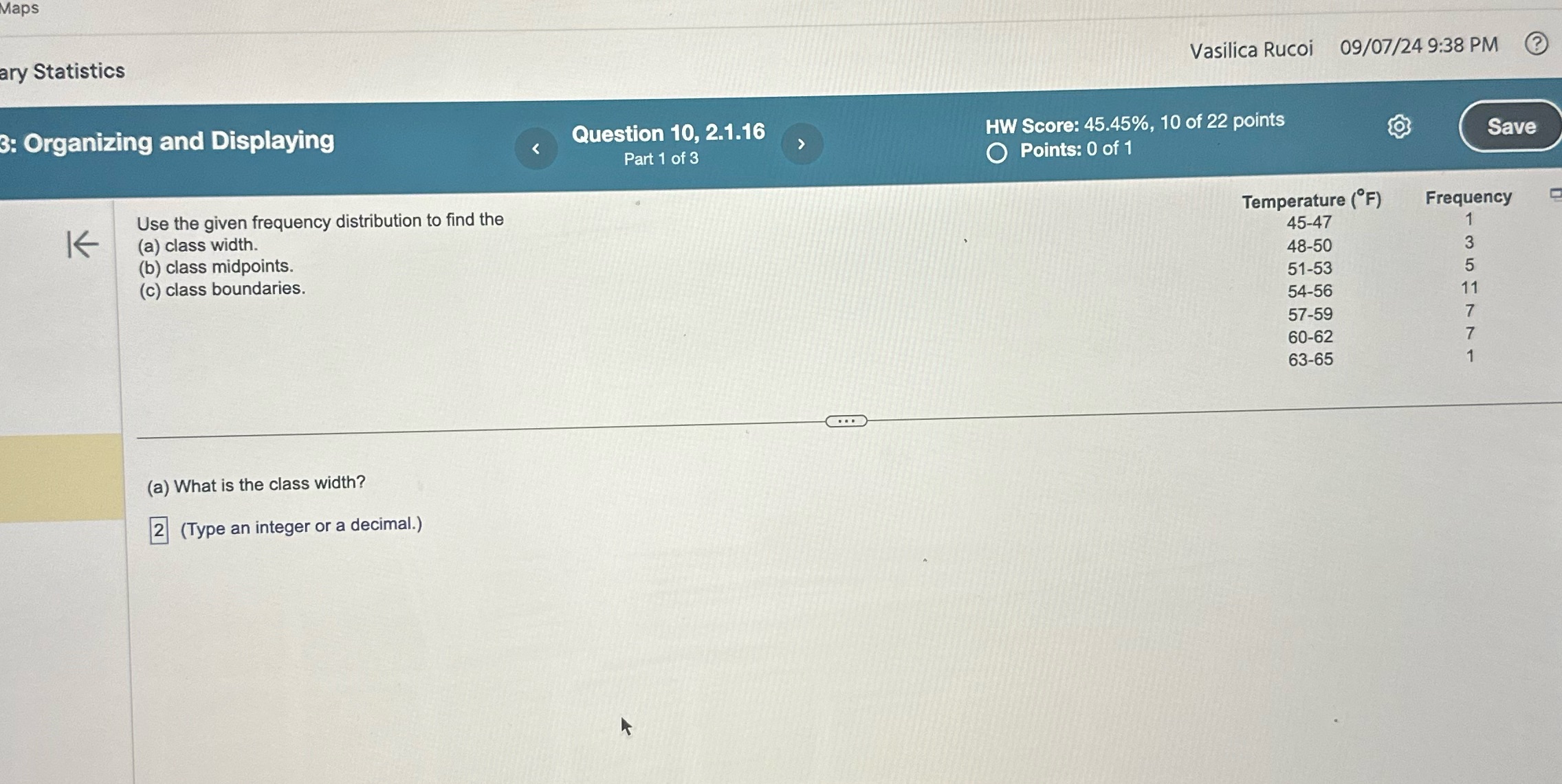 I need help for statistics class Maps ary