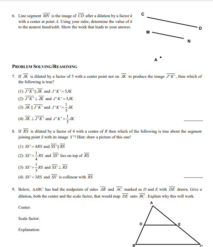 1. Given the center point C, construct the