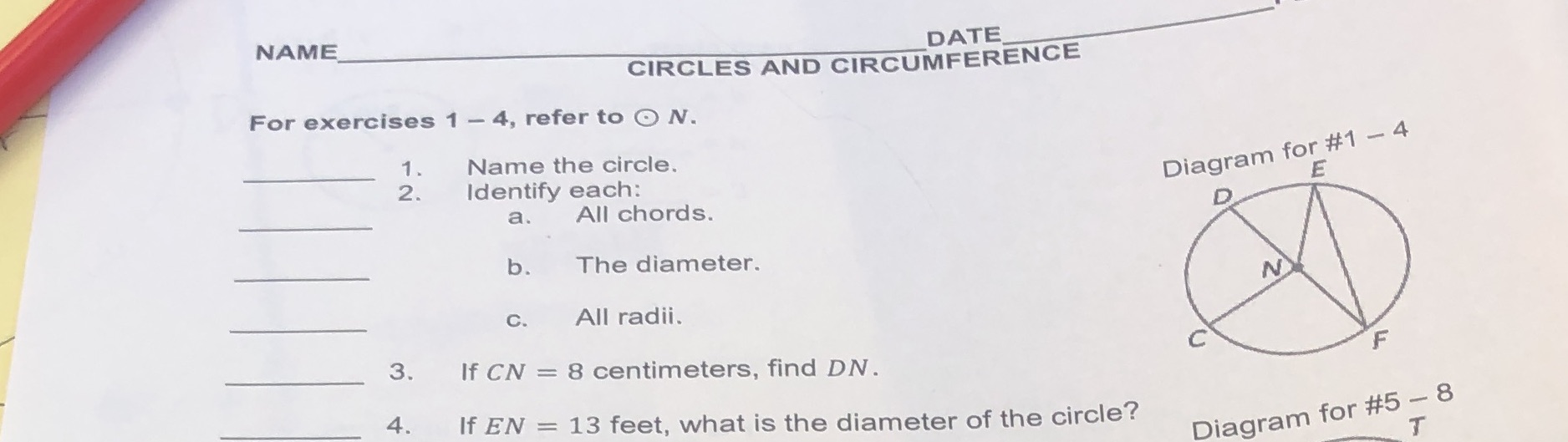Pls help and explain NAME DATE CIRCLES AND