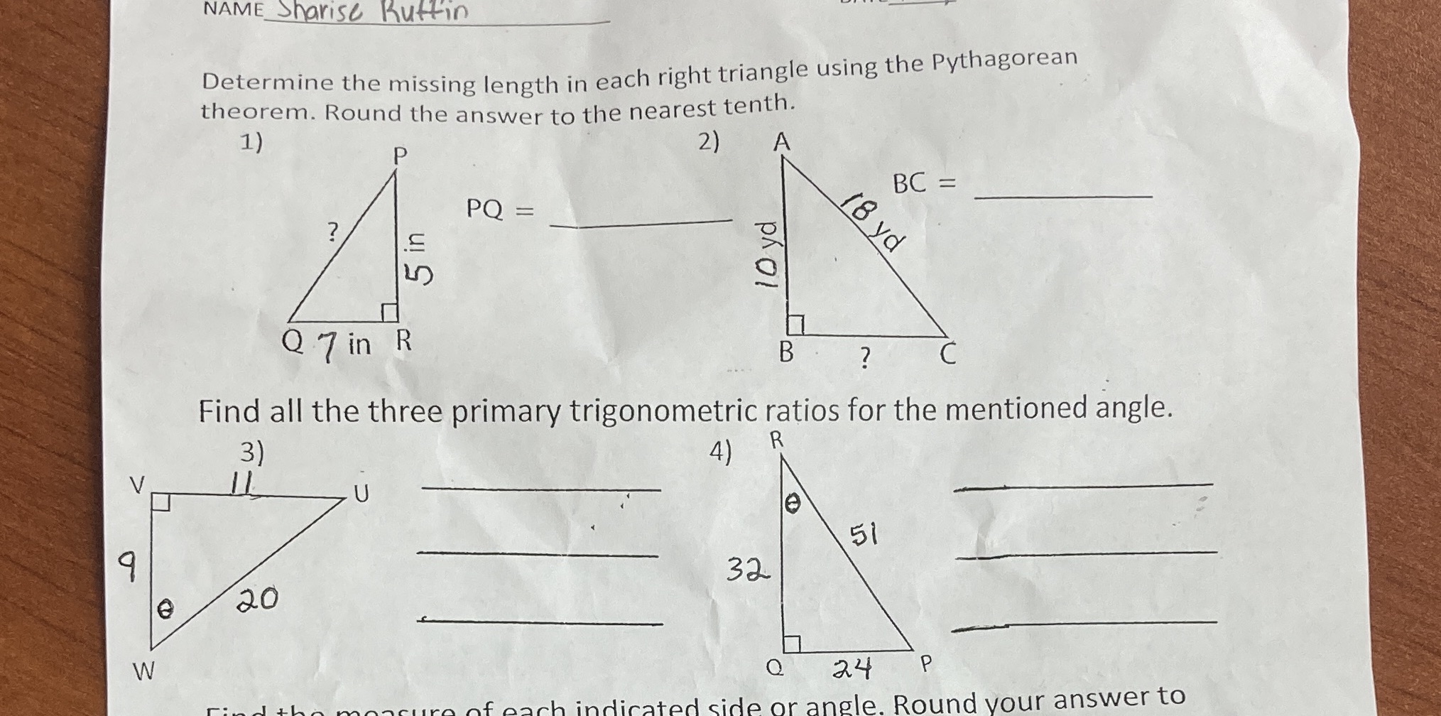 We have to show our work NAME Sharise Ruffin