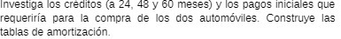 Investiga los creditos (a 24, 48 y 60 meses) y
