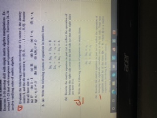 Matrix adyacent \ffind equation, I; is the only