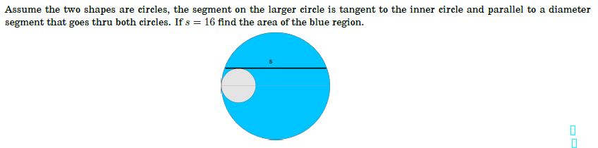 Assume the two shapes are circles, the segment on
