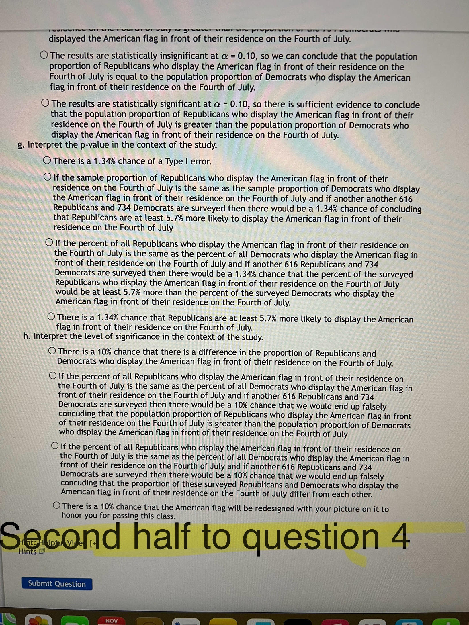 Question 2 Is the average time to complete an
