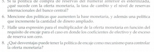 5. Si la politica de compra de reservas del