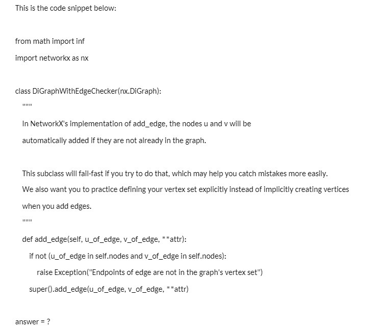 This is the code snippet below: from math import