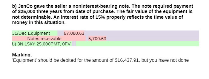 h} JenCo gave the seller a noninterest-hearing