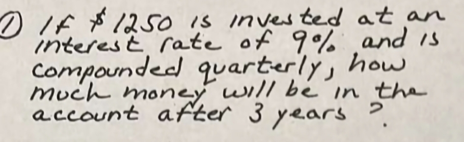 read box below and thank you D IF $ 1250 Is