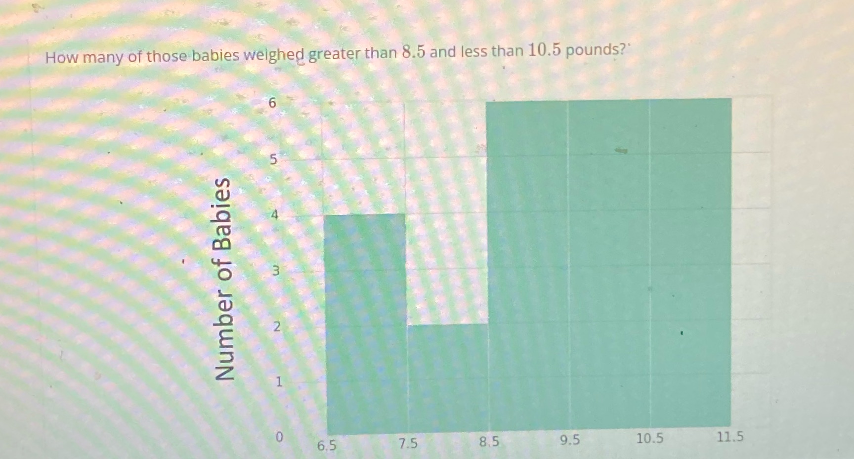 How many of those babies weighed greater than 8.5