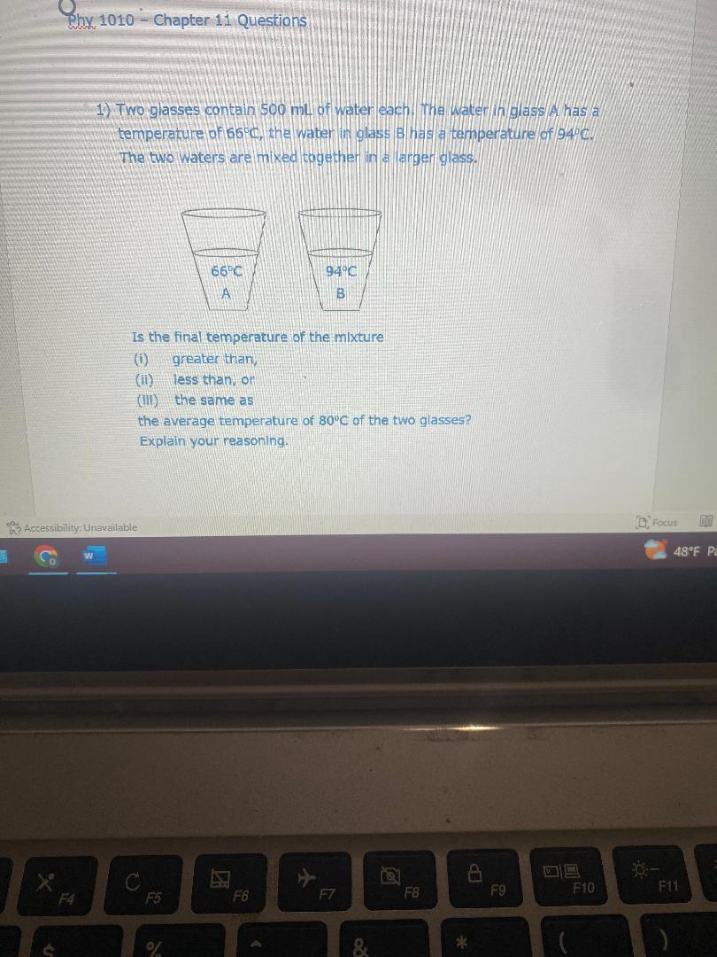 Phy 1010 -Chapter 11 Questions 1) Two glasses