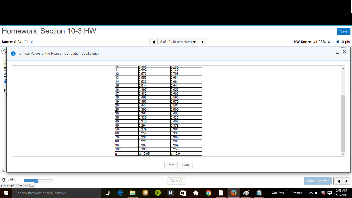 Homework: Section 10-3 HW 1 8 of10 [10 complete)v