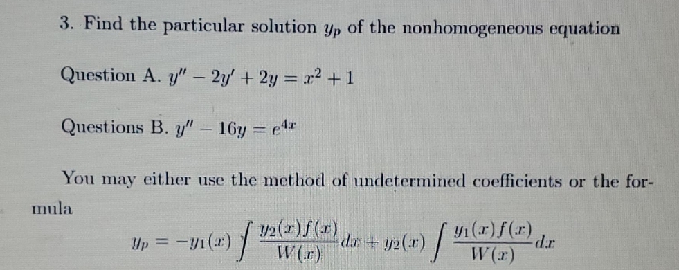answer with details please thank you! 3. Find the