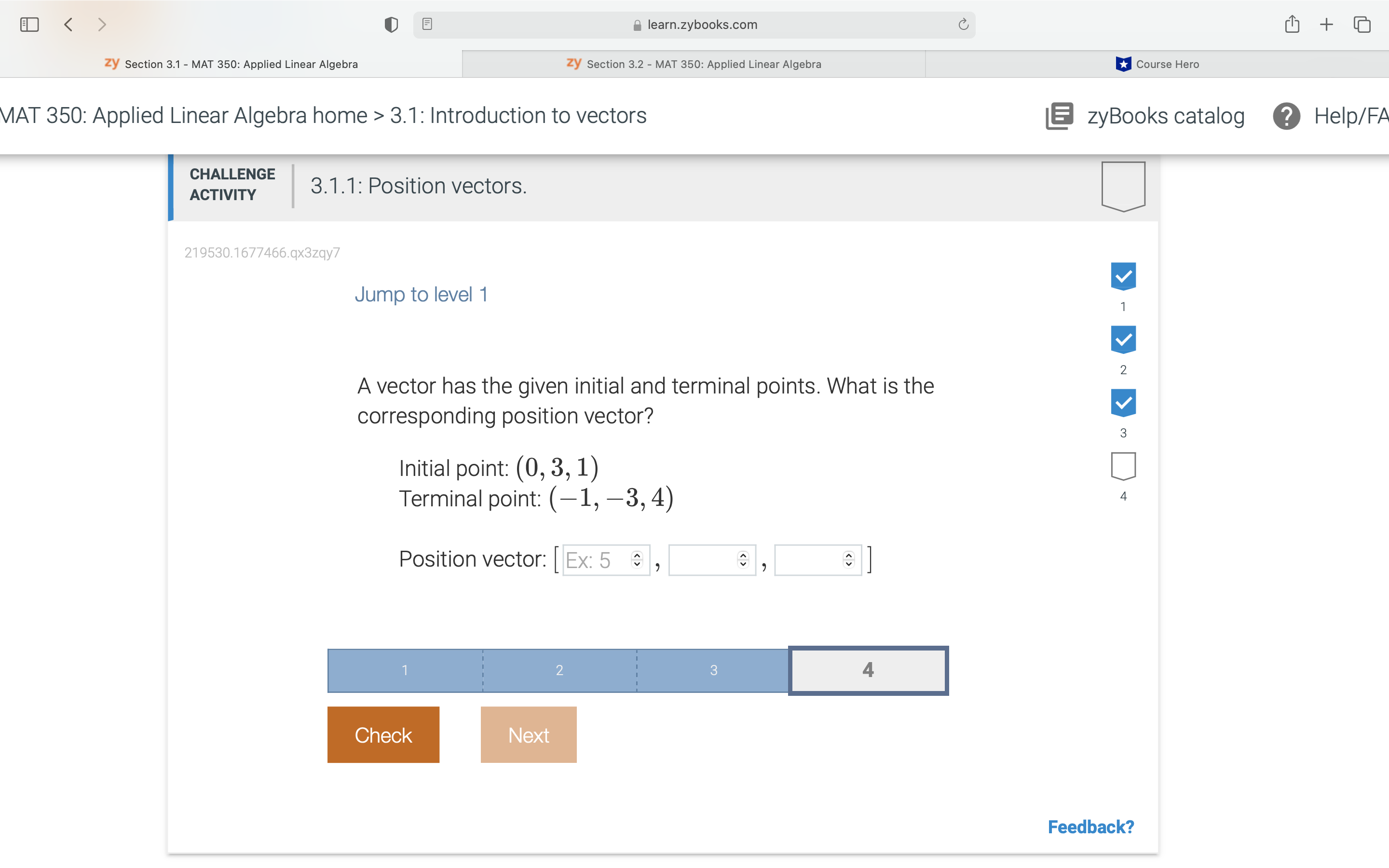 learn.zybooks.com C + 0 zy Section 3.1 - MAT 350:
