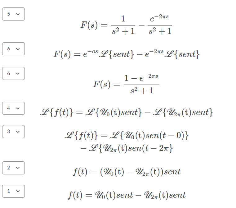 order the steps for the to find the laplace