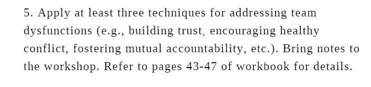 5. Apply at least three techniques for addressing