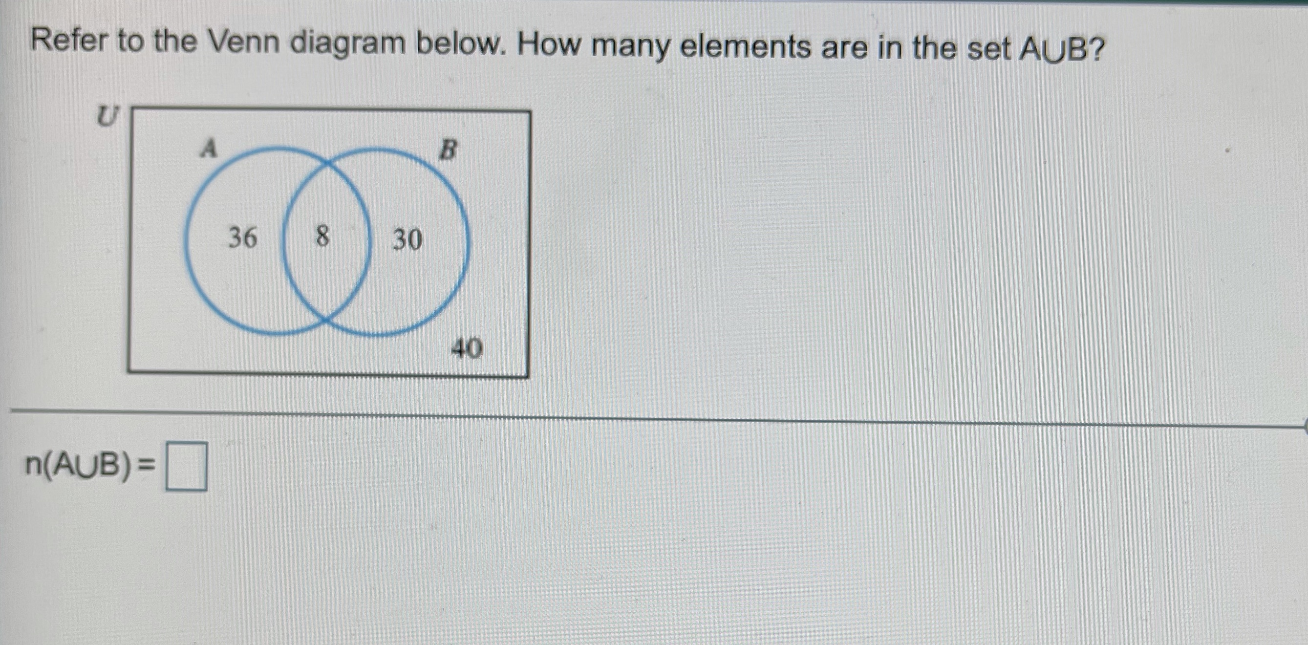 Refer to the Venn diagram below. How many