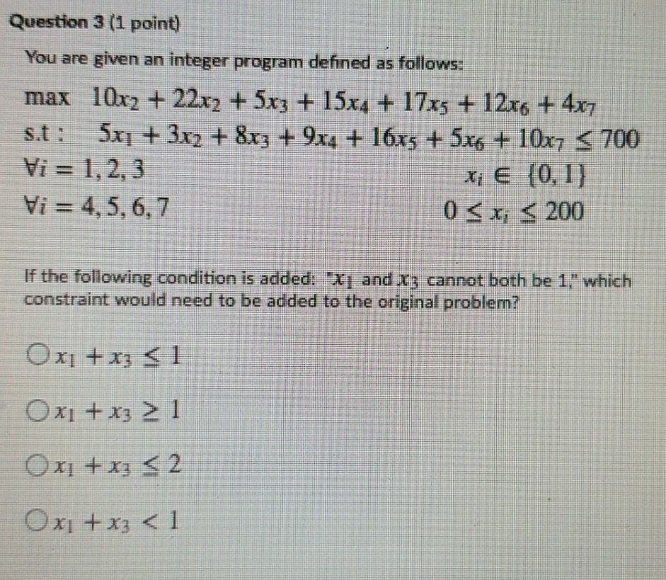answer asap Question 3 (1 point) You are given an