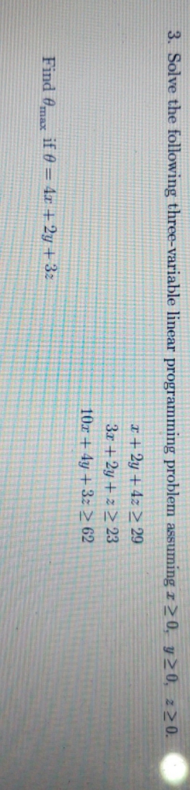 plz make correct answer 3. Solve the following