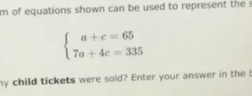 m of equations shown can be used to represent the