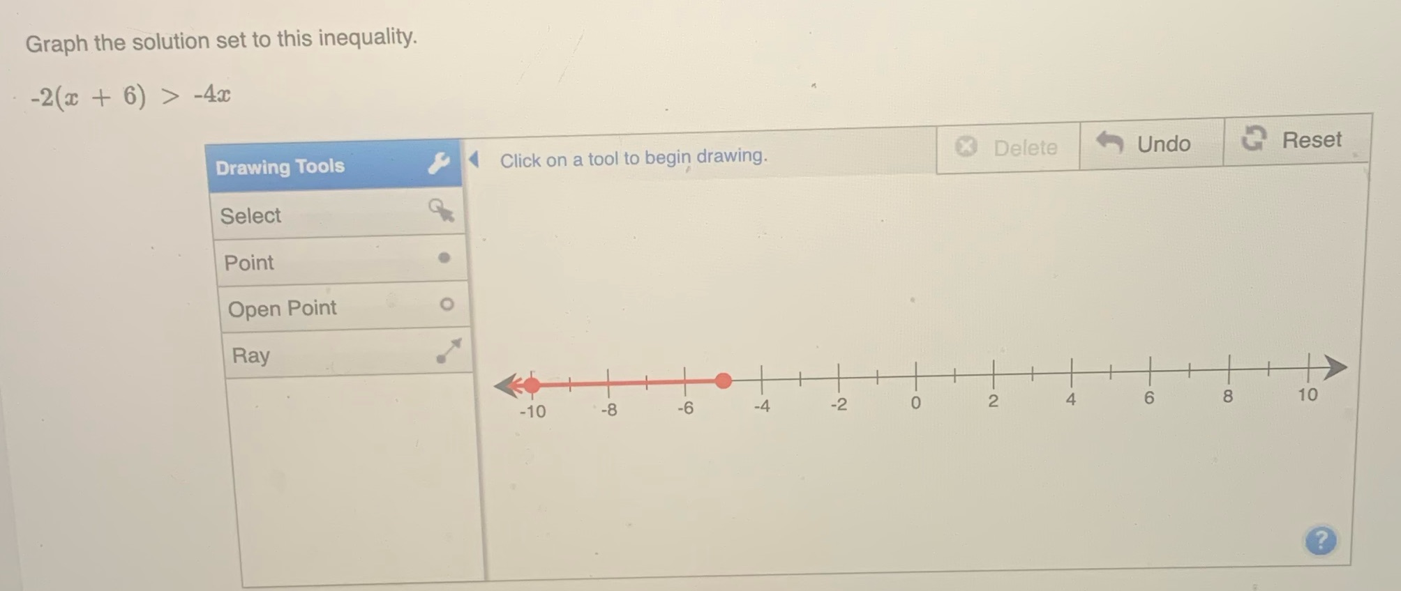Fix the graph for me playa Graph the solution set