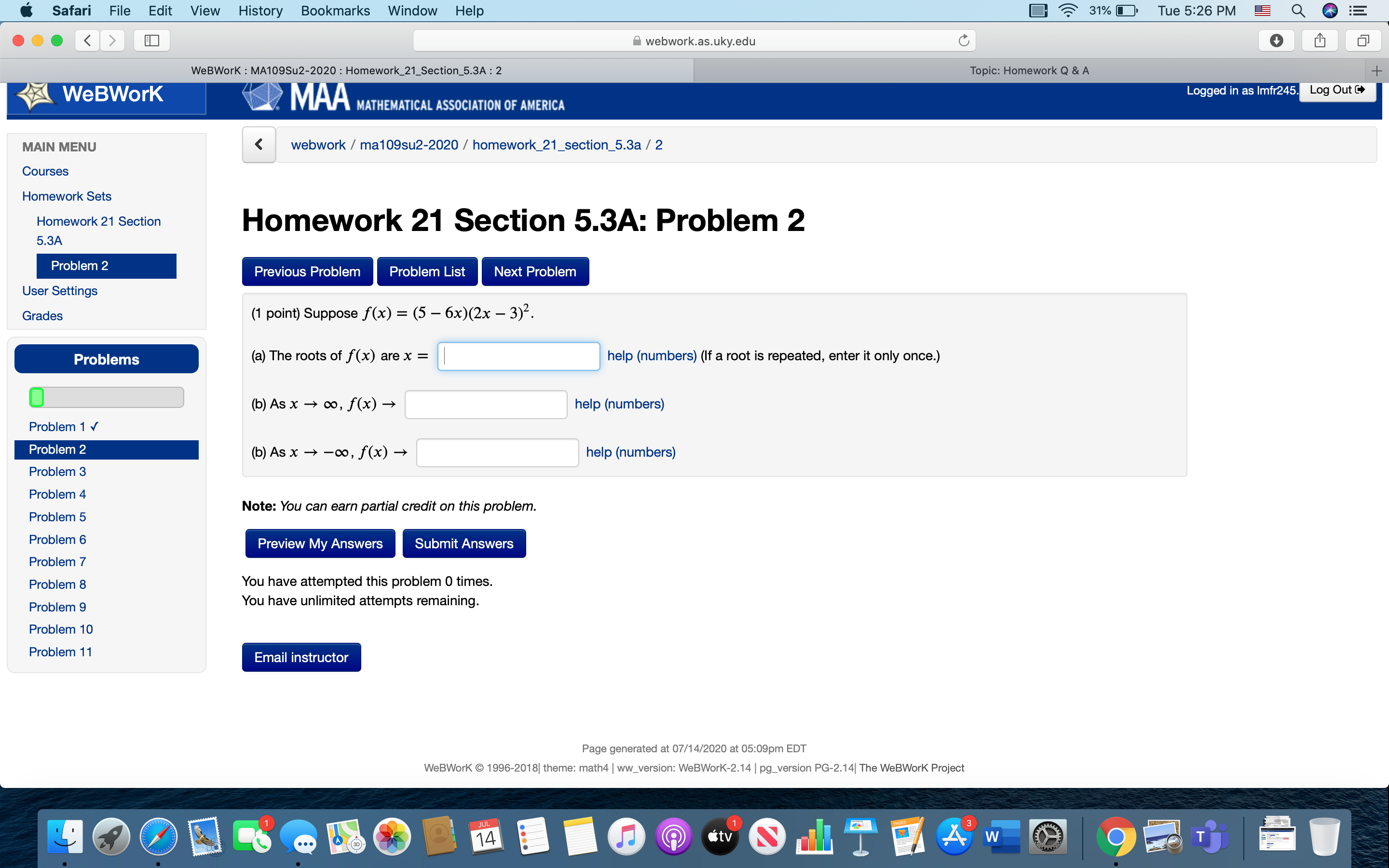 I am not sure hoe to factor this Safari File Edit